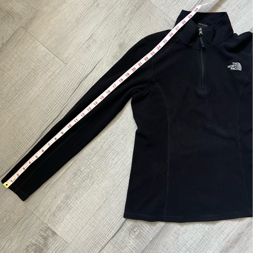 THE NORTH FACE Fleece Quarter Zip Jacket Sweater Size XS Black - Picture 9 of 10
